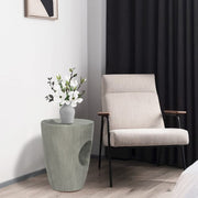 Concrete Accent Outdoor Side Table Grey