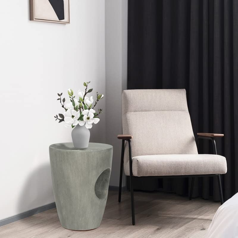 Concrete Accent Outdoor Side Table Grey