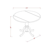 DLAV5-SBR-C 5 Piece Dinette Set for 4 Includes a Round Dining