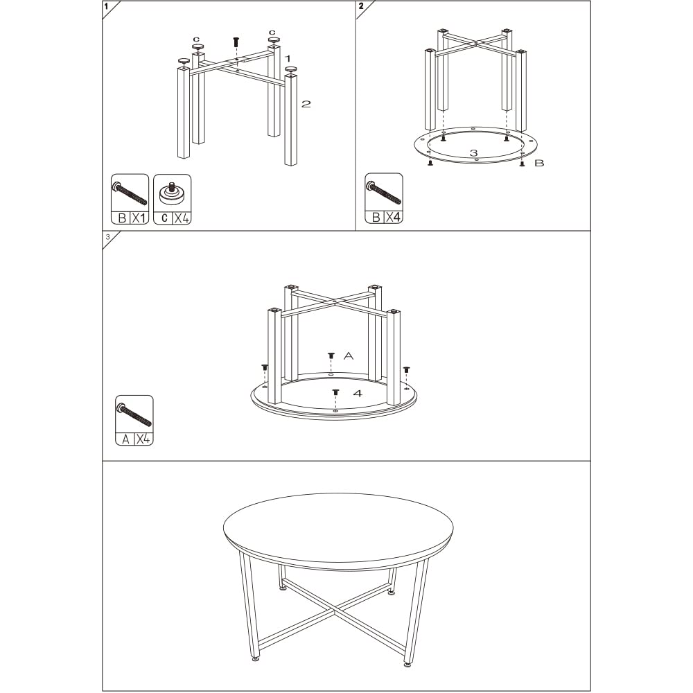 Modern Round Coffee Table for Living Room, Sofa Center Table for Dining Room,