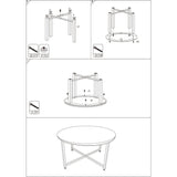 Modern Round Coffee Table for Living Room, Sofa Center Table for Dining Room,