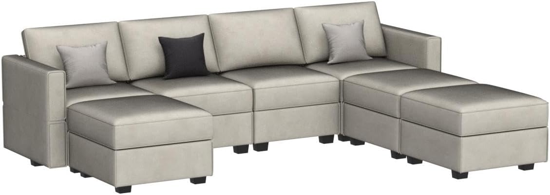 Modular Sectional Sofa U Shaped Sectional Couch with Reversible Chaises