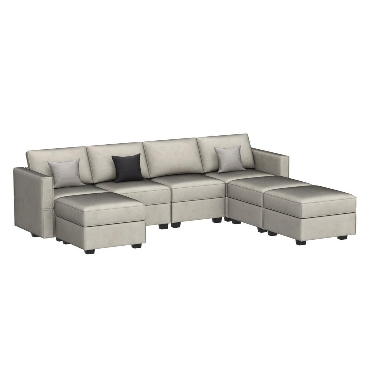 Modular Sectional Sofa U Shaped Sectional Couch with Reversible Chaises