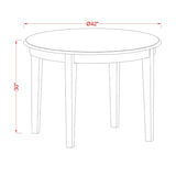 BODO5-WHI-W 5 Piece Dinette Set for 4 Includes a Round Dining Room Table and 4