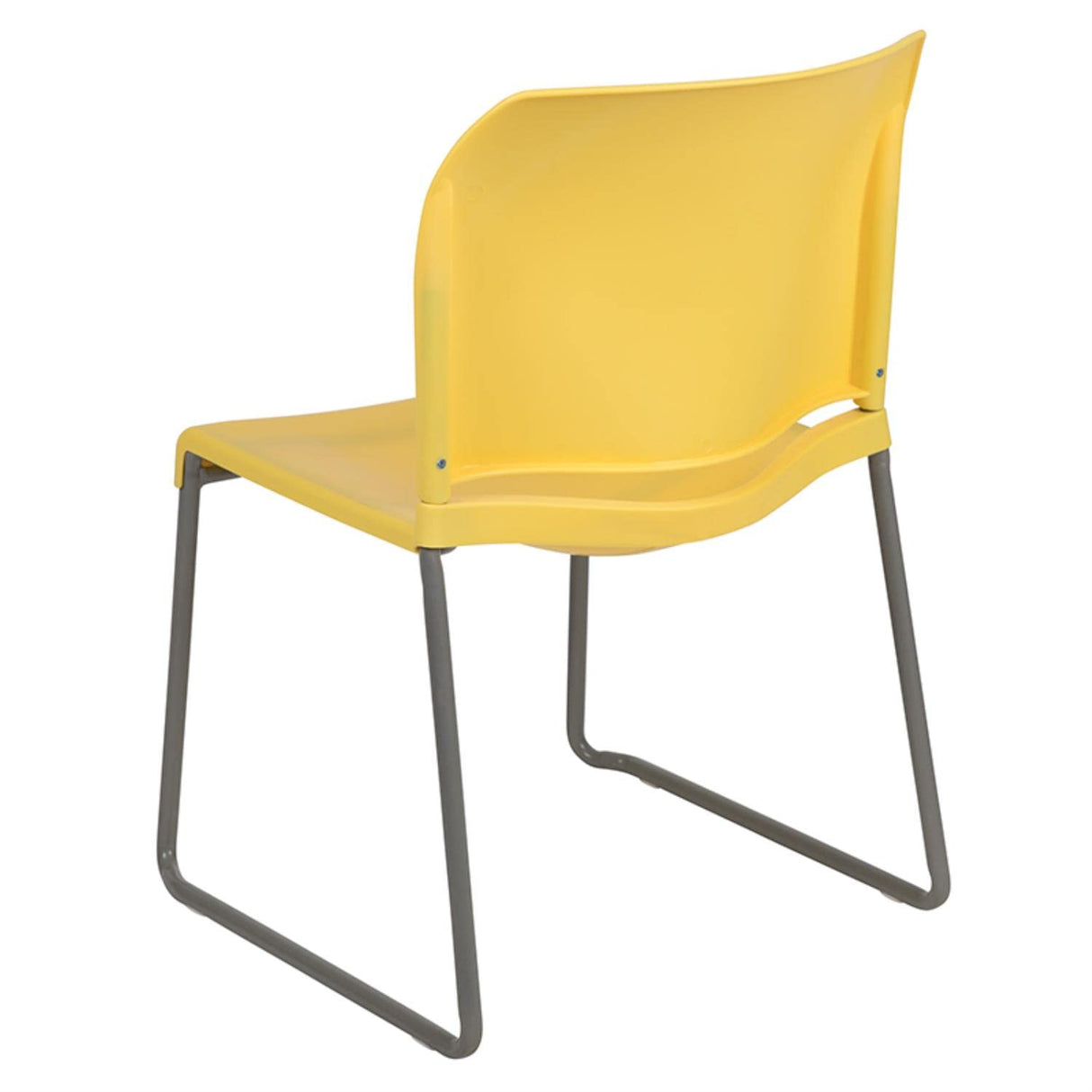 HERCULES Series 880 lb. Capacity Yellow Full Back Contoured Stack Chair