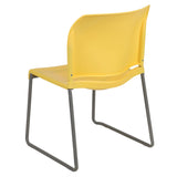 HERCULES Series 880 lb. Capacity Yellow Full Back Contoured Stack Chair
