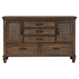 Devon 4-Piece Eastern King Bedroom Set Burnished Oak