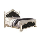 Heidi Eastern King Bed 5-Piece Set, Metallic Platinum