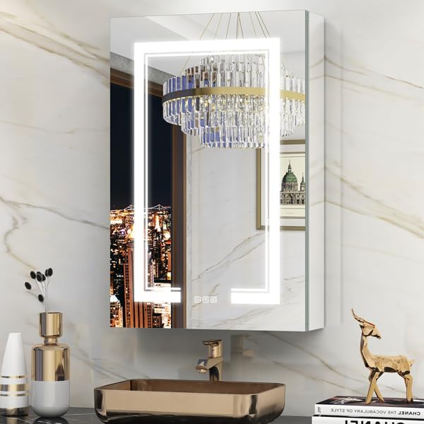 Bathroom Medicine Cabinet with Mirror,  Led Medicine Cabinets
