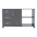 Mobile File Cabinets with Drawers and Lock,Floor Standing Lateral Filing Cabinet