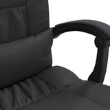 Reclining Office Chair Black Faux Leather (15.6 KG/34.32 LBS)