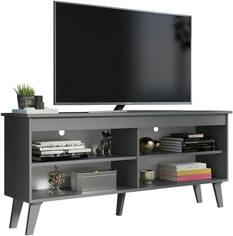 TV Stand Cabinet with 4 Shelves and Cable Management, TV Table Unit for TVs up