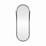 Elegant 23x60 Black Rounded Standing Mirror