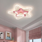Dimmable Star LED Flush Mount Ceiling Light for Girls Bedroom