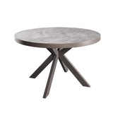 Small Round Dining Table for 4 Person, MDF & HPL Surface and Sturdy Base Structure,