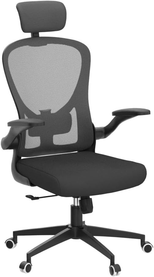 Black Office Chair, Home Office Desk Chairs with Wheels, Ergonomic Office Chairs