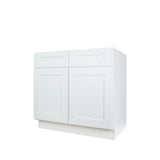 Sink Base Kitchen Cabinet 30 in. W x 24 in. D x 34.5 in. H in Shaker White Ready to Assemble