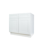 Sink Base Kitchen Cabinet 30 in. W x 24 in. D x 34.5 in. H in Shaker White Ready to Assemble