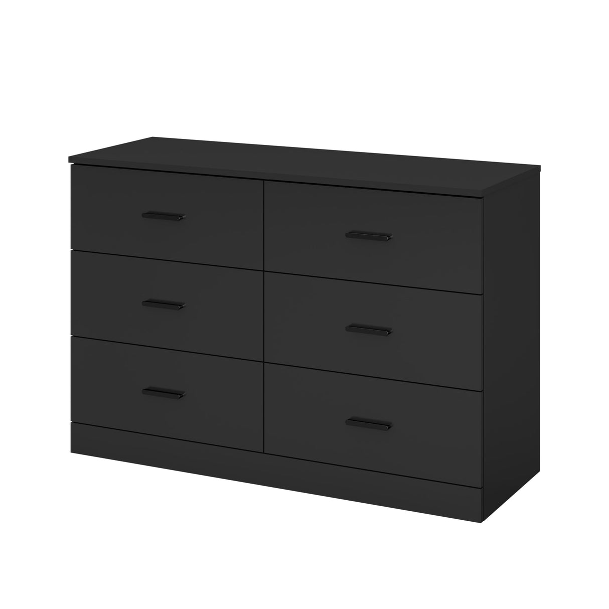 Modern 6 Drawer Dresser for Bedroom, Wood Wide Chest of Drawers