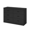 Modern 6 Drawer Dresser for Bedroom, Wood Wide Chest of Drawers