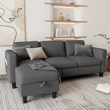 Couch for Living Room, Small Sectional Couch, 78" L Shaped Sofa 3 Seat Modern Sofa