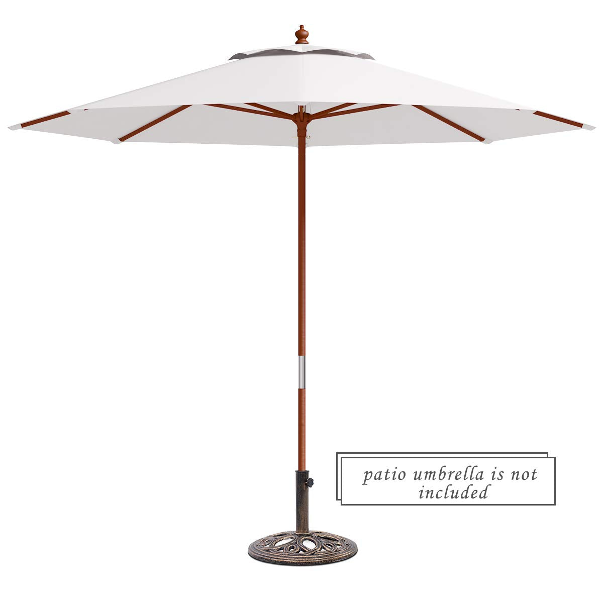 18" Round Umbrella Base Stand 23Lbs Cast Iron Market Patio
