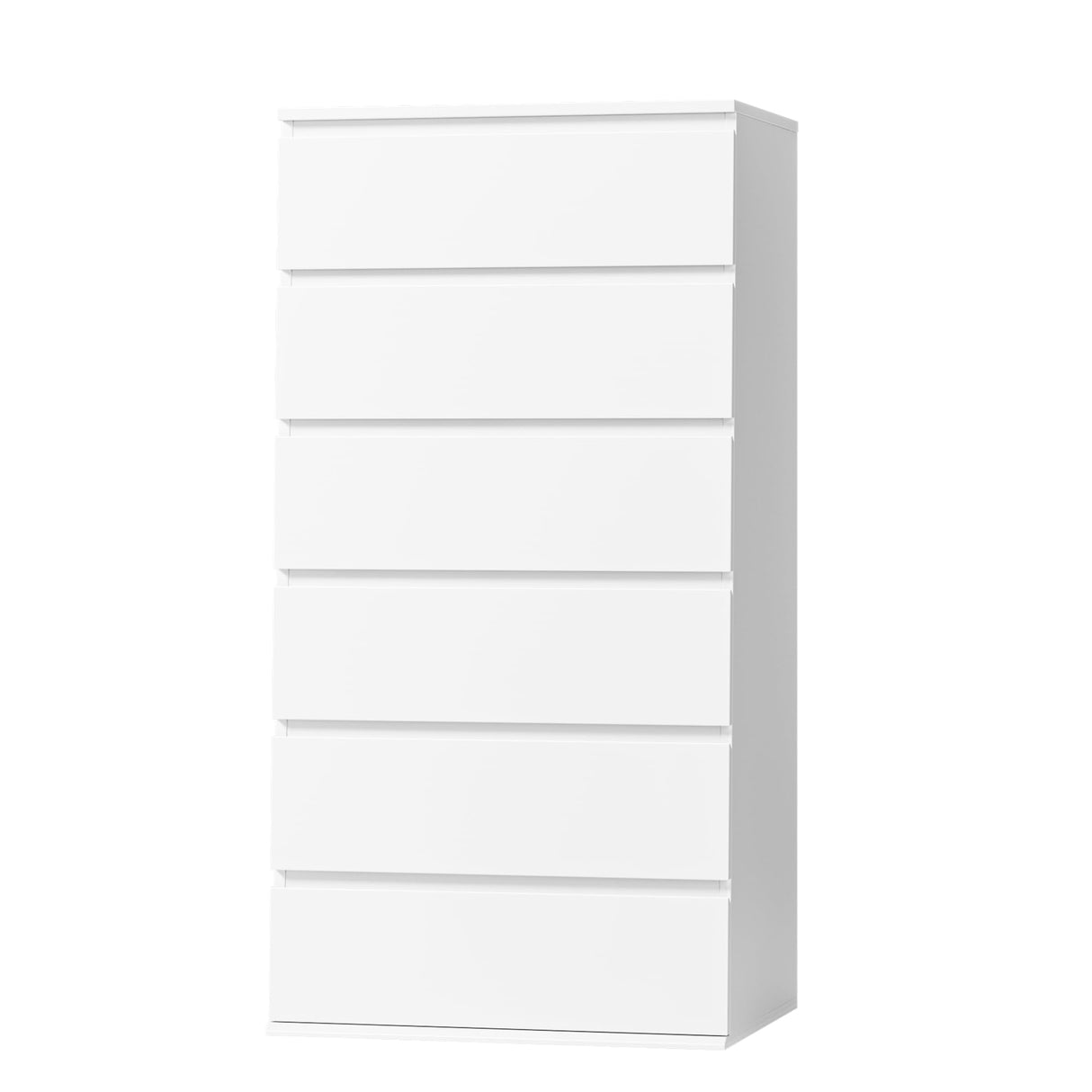 White Dresser, 6 Drawer Dresser, Modern Tall Floor Storage Cabinet