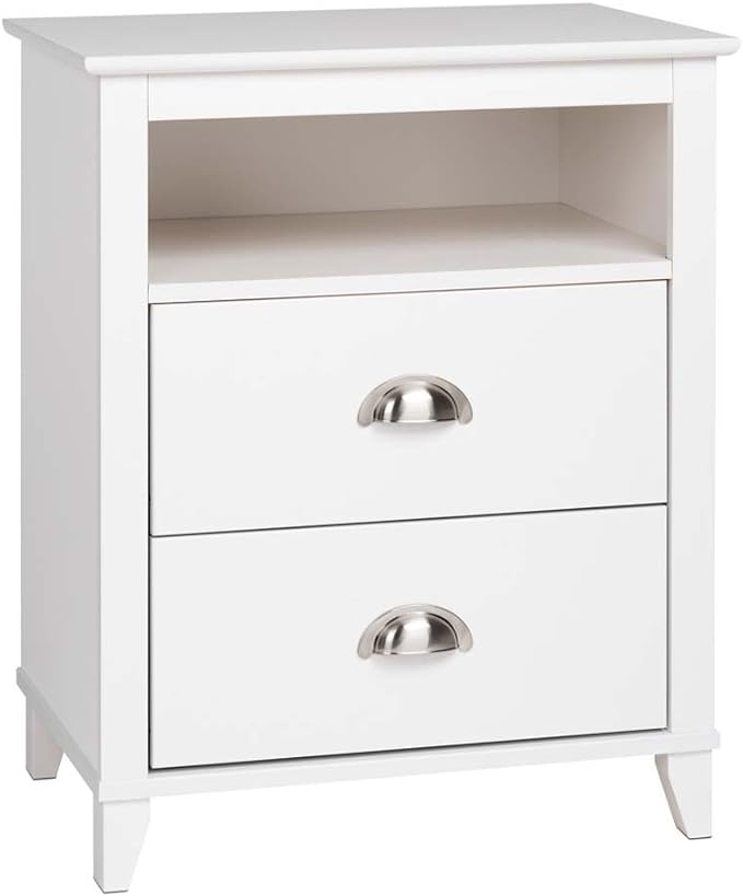 Yaletown Traditional 2-Drawer Tall Nightstand Side Table