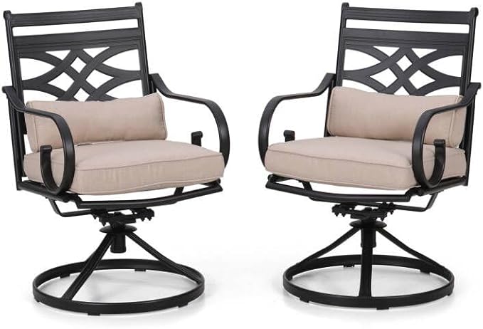 Patio Dining Chairs Set of 6, Outdoor Metal Armchairs, Outdoor Dining Chairs