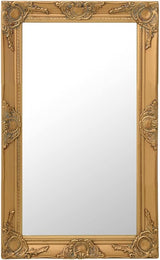 Wall Mounted Baroque Style Mirror 19.7"x31.5" in Gold, Ornately Designed