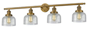 Glass 4 Light Vanity Bracket Brushed Brass