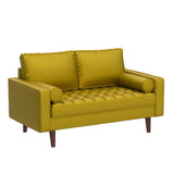 Caladeron Mid-Century Modern Loveseat in Soft Velvet