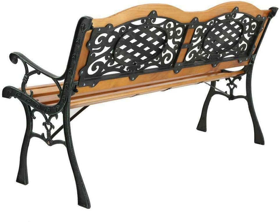 Steel Bench Outdoor Indoor Garden Park