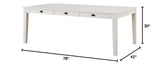 Renske 6-Drawer Rectangular Wooden Storage Dining Table in Antique White