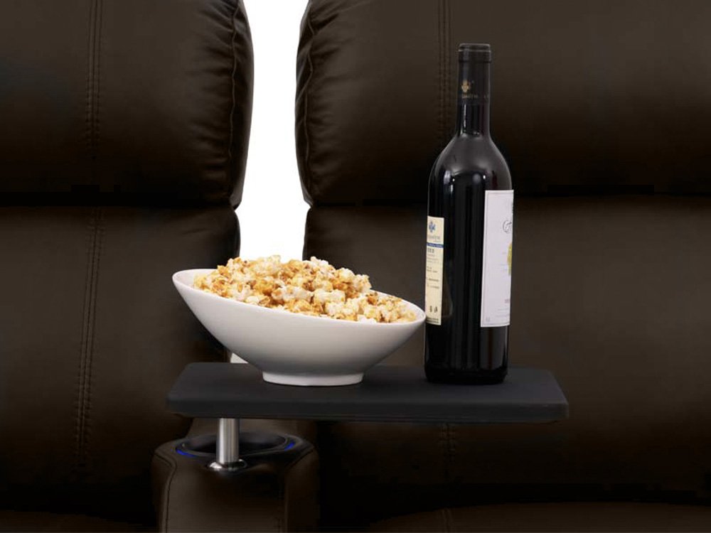 Diesel XS950 Theater Seats Brown Top-Grain Leather - Power Recline - Space Saver