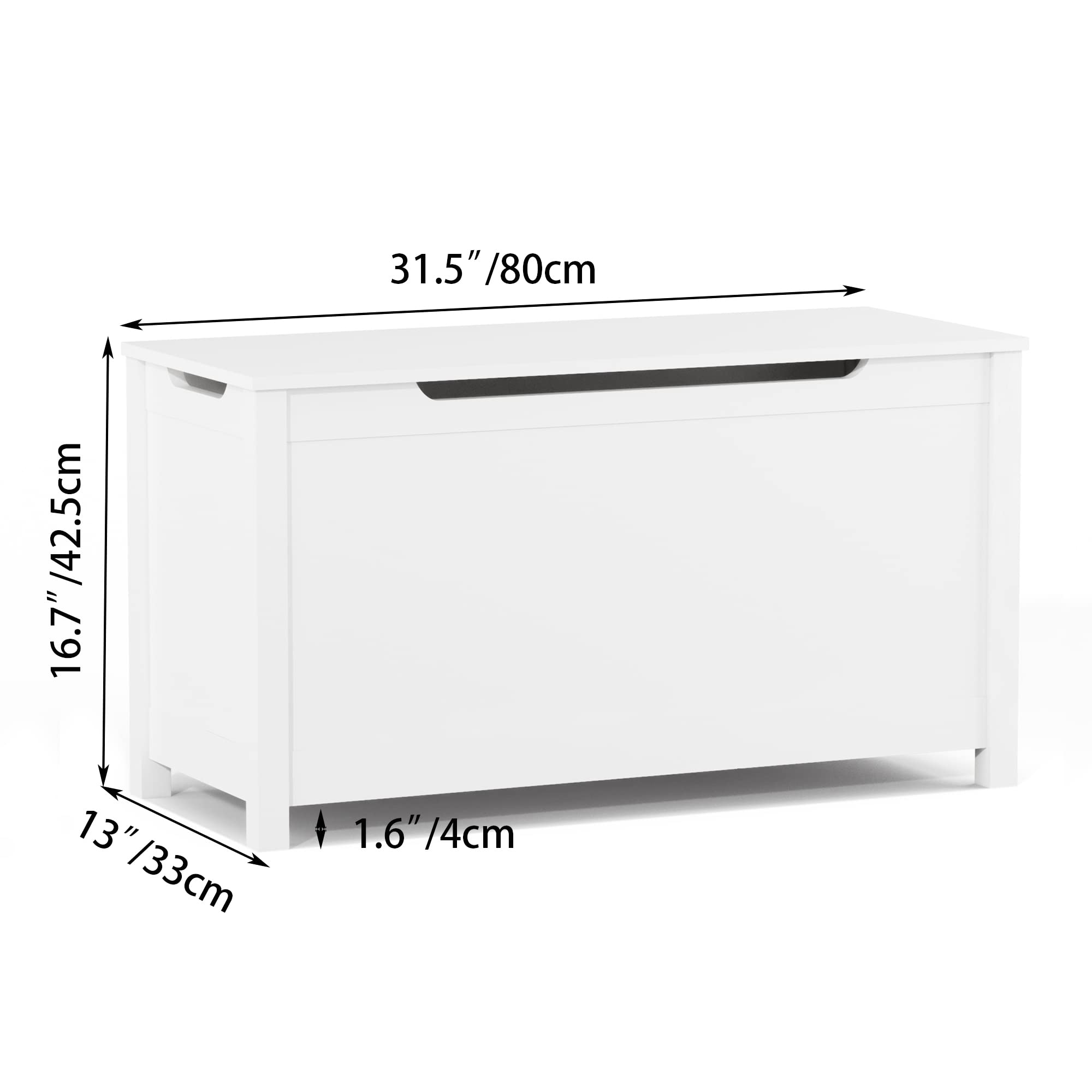Wooden Modern Storage Bench, Lift Top Entryway Storage Chest/Bench