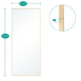 Maisie 71"x32" Modern Aluminum Mirror Full Length Mirror Free Standing Leaning/Hanging