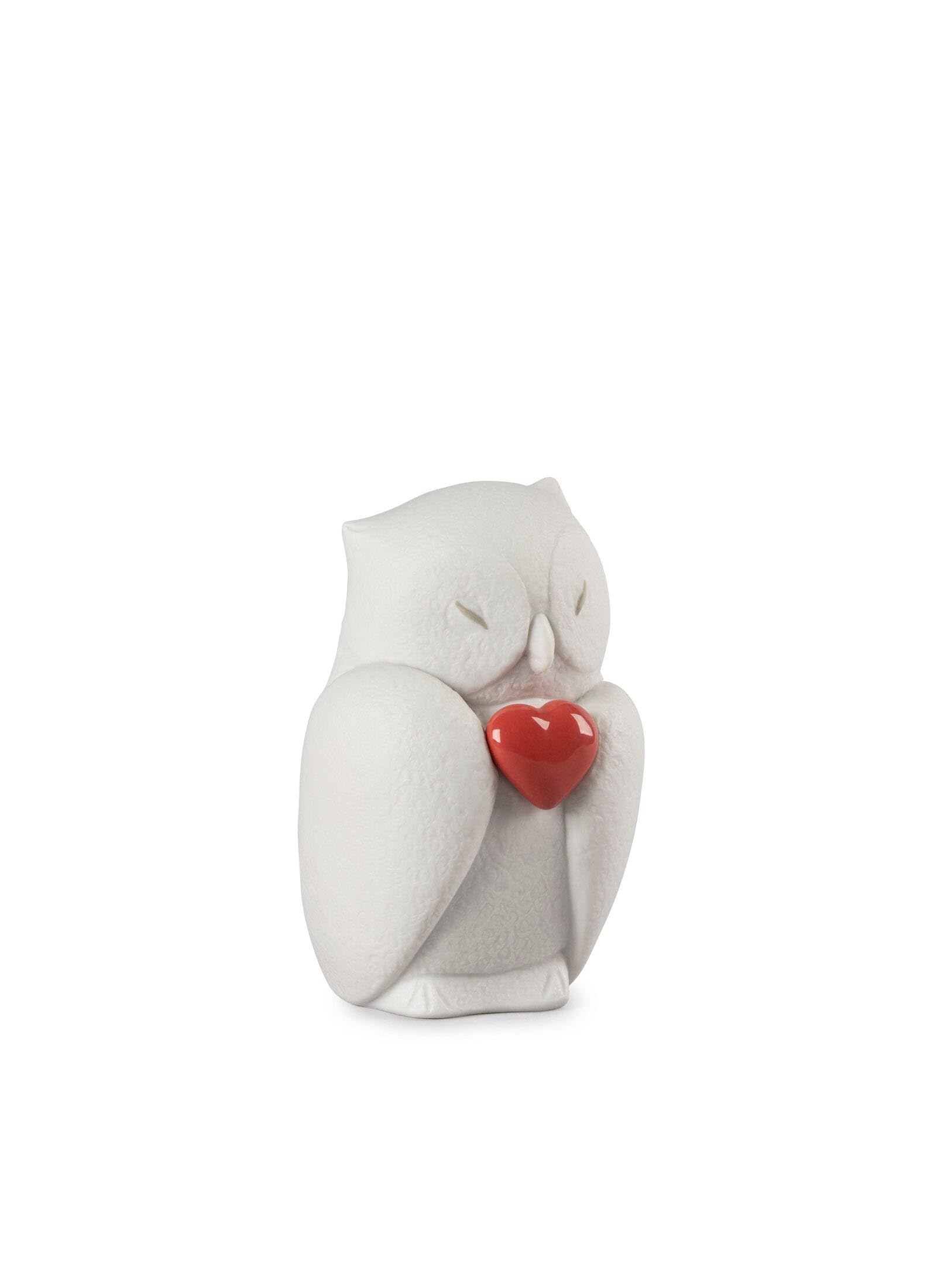 Reese-Intuitive Owl Figurine. Porcelain Love Figure.