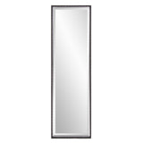 Howard Elliott Large Rectangular Cantera Dressing Vanity Mirror for Wall, Black Metal Frame Full Length Hanging Wall Mirror with Beveled Glass for Living Room, Bedroom & Entryway, 48 x 14 Inch