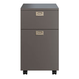 Cabinet-2-Drawer Deep Drawer Storage-Rolling Filing Cabinet for Under The Desk