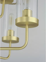 Crosby-9 Light Chandelier-28 Inches Wide by 31 inches high-Satin Brass Finish -Traditional