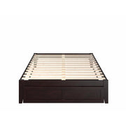 Classic Comfort Full Bed with Foot Drawer in Espresso
