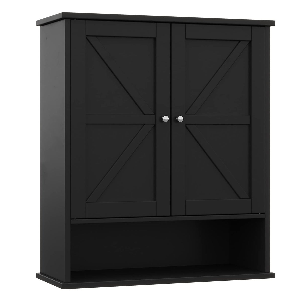 Two Door Wall Cabinet, Wooden Medicine Cabinet, Wall Mounted Bathroom Storage Cabinet