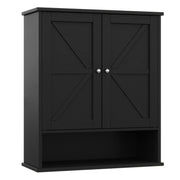 Two Door Wall Cabinet, Wooden Medicine Cabinet, Wall Mounted Bathroom Storage Cabinet