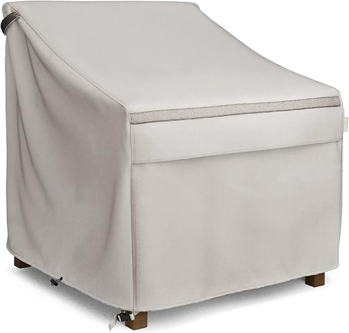 Patio Chair Covers Waterproof for 30-35 Inch Outdoor Chairs, Sturdy 600D Polyester