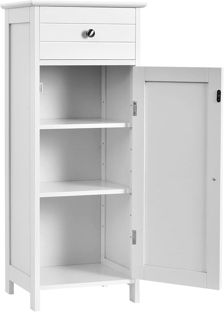 Floor Storage Cabinet, Bathroom Freestanding Side Storage Organizer, Single Door