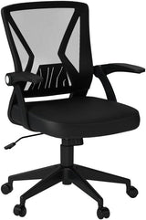 Mesh Office Chair Ergonomic Mid Back Swivel Black Mesh Desk Chair Flip Up Arms