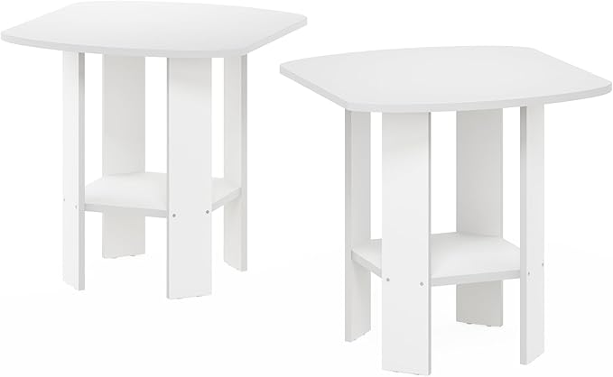 Furinno Simple Design End Table, 2-Pack, Espresso
