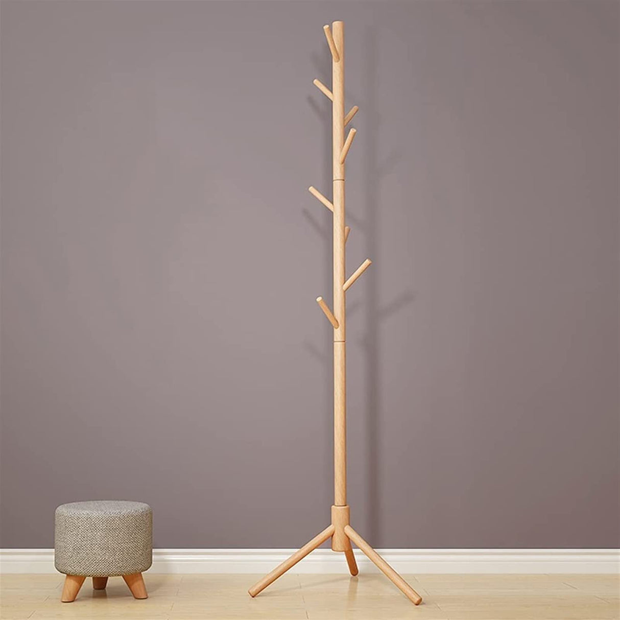 Organizer Rack Coat Rack Household Three-Legged Floor-Standing Coat Shelf Modern Creative Tree-Shaped Single-Pole Coat Stand Bedroom Living Room