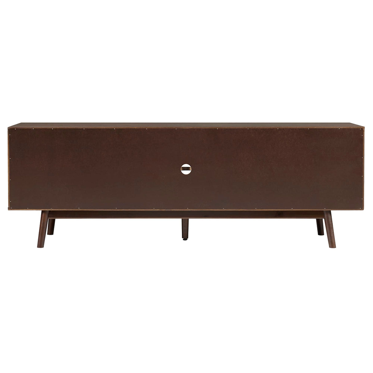 Walker Edison Emery Mid Century Modern Solid Wood TV Stand for TVs up to 80 Inches 70 Inch Walnut